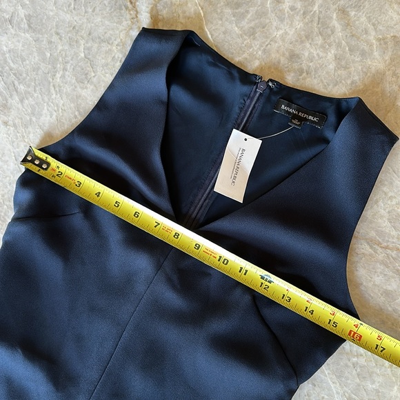 BLUE Sheath Dress - BANANA Republic - Size 0 - NWT - Blue DRESS - Navy Dress - Picture 4 of 9